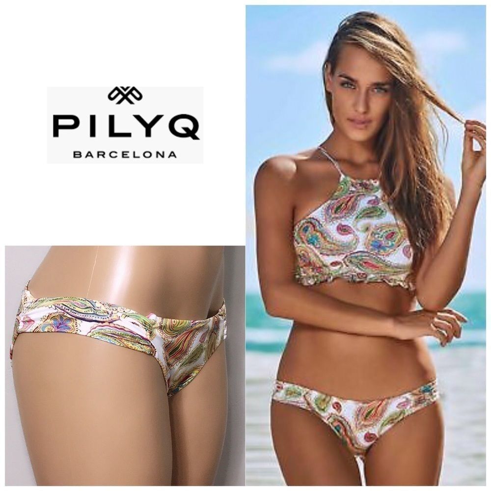 PILYQ Paisley full bikini bottom. NWT